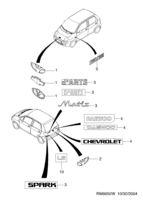 CARROSSRIE&EXTERIEUR [MOULURES] Chevrolet Matiz + Spark (M100) [GEN] EMBLEME&INSCRIPTIONS  (6650)