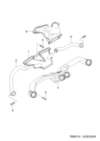 HEATER&AIR CONDITIONER [AIR DUCT] Chevrolet Matiz + Spark (M100) [GEN] AIR DISTIBUTION  (8110) (LH)