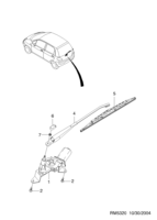 ELECTRICAL EQUIPMENTS [WIPER] Chevrolet Matiz + Spark (M100) [GEN] REAR WINDSHIELD WIPER  (5320) (LH)
