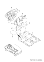 INTERIEUR [DOUBLURE DE PLANCHER] Chevrolet MATIZ + SPARK (M100) [EUR] TAPIS PLANCHER-AVANT  (7610) (RH)