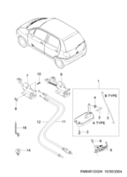 BODY&EXTERIOR [SIDE&REAR BODY] Chevrolet MATIZ + SPARK (M100) [EUR] BACK DOOR LOCKING  (6451)