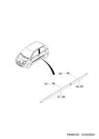 BODY&EXTERIOR [MOLDING PARTS] Chevrolet Matiz + Spark (M100) [GEN] MOLDING-BODY SIDE  (6610)