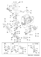 CHASSIS [FRONT SUSPENSION(FWD)] Chevrolet MATIZ + SPARK (M100) [EUR] ENGINE MOUNT  (4190) (LH)