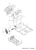 INTERIOR [FLOOR LINING] Chevrolet MATIZ + SPARK (M100) [EUR] FLOOR CARPET-FRONT  (7610)