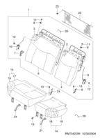 INTERIOR [SEAT&BELT] Chevrolet MATIZ + SPARK (M100) [EUR] REAR SEAT(II)  (7542)