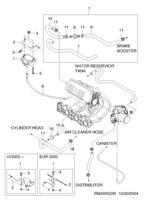 CONTROLO DO COMBUSTÍVEL&MOTOR [ADMISSÃO&ESCAPE] Chevrolet Matiz + Spark (M100) [GEN] TUBO FLEXÍVEL DO VÁCUO  (2450)