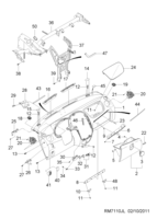 INTERIOR [INSTRUMENT PANEL&CONSOLE] Chevrolet MATIZ + SPARK (M100) [EUR] INSTRUMENT PANEL  (7110) (LH)
