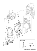 ENGINE [CYLINDER HEAD] Chevrolet MATIZ + SPARK (M100) [EUR] TIMING COVER  (1330)