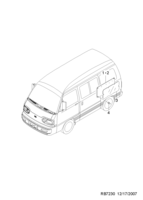 INTERIOR [DOOR TRIM] Chevrolet Damas/Labo (B150/B175) [GEN] REAR QUARTER TRIM  (7230)