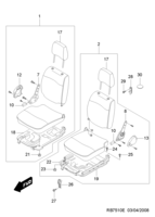 INTERIOR [SEAT&BELT] Chevrolet Damas/Labo (B150/B175) [GEN] FRONT SEAT(CMV)  (7510)