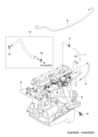 FUEL&ENGINE CONTROL [AIR INTAKE&EXHAUST PIPE] Chevrolet Lacetti + Optra (J200) [GEN] VACUUM HOSE(FAM II DOHC)  (2453)