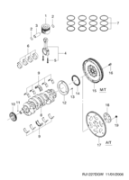 ENGINE [ENGINE BLOCK] Chevrolet LACETTI + NUBIRA + OPTRA (J200) [EUR] CRANKSHAFT&PISTON(DIESEL)  (1227)