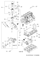 ENGINE [ENGINE BLOCK] Chevrolet LACETTI + NUBIRA + OPTRA (J200) [EUR] OIL PAN&PUMP(DIESEL)  (1237)