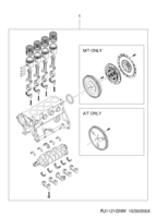 ENGINE [ENGINE COMMON] Chevrolet LACETTI + NUBIRA + OPTRA (J200) [EUR] SHORT BLOCK(FAM II)  (1121)