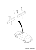 INTERIOR [HEADLINING] Chevrolet Lacetti + Optra (J200) [GEN] SUNSHADE&INSIDE MIRROR  (7350)