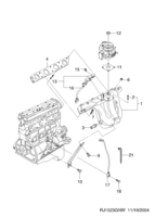 ENGINE [INTAKE&EXHAUST MANIFOLD] Chevrolet Lacetti + Optra (J200) [GEN] INTAKE MANIFOLD(FAM II DOHC)  (1523)