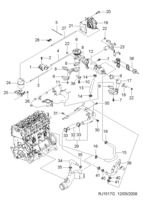 ENGINE [INTAKE&EXHAUST MANIFOLD] Chevrolet Lacetti + Optra (J200) [GEN] E.G.R. VALVE & RELATED PARTS(DIESEL)  (1517)