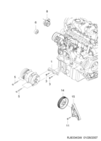 HEATER&AIR CONDITIONER [COMPRESSOR&CONDENSOR] Chevrolet LACETTI + NUBIRA + OPTRA (J200) [EUR] COMPRESSOR MOUNT V  (8334)