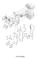 ENGINE [CYLINDER HEAD] Chevrolet NUBIRA (J100) [EUR] TIMING COVER(FAM II DOHC)  (1333)