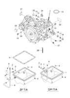 CLUTCH&TRANSAXLE [AUTO TRANSAXLE(ZF14)] Chevrolet Nubira (J100) [GEN] OIL PAN&ACCESSORIES(ZF14)  (3523)