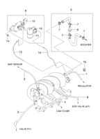 FUEL&ENGINE CONTROL [AIR INTAKE&EXHAUST PIPE] Chevrolet Nubira (J100) [GEN] VACUUM HOSE(FAM I DOHC)  (2451)