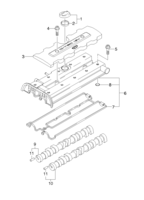 ENGINE [CYLINDER HEAD] Chevrolet NUBIRA (J100) [EUR] CAM SUPPORT&SHAFT(FAM II DOHC)  (1323)