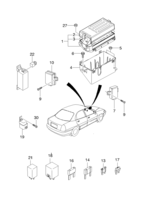 ELECTRICAL EQUIPMENTS [BATTERY&FUSE] Chevrolet Nubira (J100) [GEN] FUSE/RELAY/CONTROL UNIT  (5620) (LH)