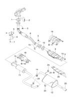 FUEL&ENGINE CONTROL [AIR INTAKE&EXHAUST PIPE] Chevrolet Nubira (J100) [GEN] EXHAUST PIPE LINE I  (2460)