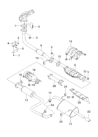 FUEL&ENGINE CONTROL [AIR INTAKE&EXHAUST PIPE] Chevrolet Nubira (J100) [GEN] EXHAUST PIPE LINE I  (2460) (LH)