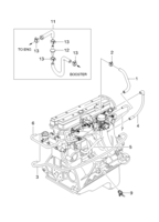 FUEL&ENGINE CONTROL [AIR INTAKE&EXHAUST PIPE] Chevrolet NUBIRA (J100) [EUR] VACUUM HOSE(FAM II DOHC)  (2453) (LH)