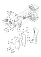 ENGINE [CYLINDER HEAD] Chevrolet NUBIRA (J150) [EUR] TIMING COVER(FAM II DOHC)  (1333)