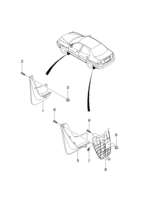 BODY&EXTERIOR [BUMPER] Chevrolet NUBIRA (J150) [EUR] GUARD-MUD  (6750)