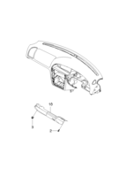 INTERIOR [INSTRUMENT PANEL&CONSOLE] Chevrolet Nubira (J150) [GEN] KNEE BOLSTER A  (7150) (RH)