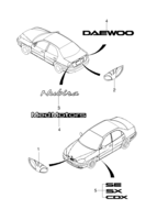 CARROSSRIE&EXTERIEUR [MOULURES] Chevrolet Nubira (J150) [GEN] EMBLEME&INSCRIPTIONS  (6650) (LH)
