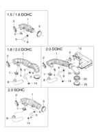 FUEL&ENGINE CONTROL [AIR INTAKE&EXHAUST PIPE] Chevrolet NUBIRA (J150) [EUR] AIR INTAKE SYSTEM II  (2411) (LH)