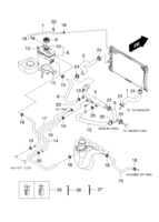 FUEL&ENGINE CONTROL [FUEL&COOLING SYSTEM] Chevrolet Nubira (J150) [GEN] RADIATOR HOSE&PIPE(FAM II DOHC)  (2233) (RH)