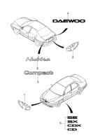 CARROSSRIE&EXTERIEUR [MOULURES] Chevrolet NUBIRA (J150) [EUR] EMBLEME&INSCRIPTIONS  (6650)