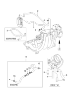 FUEL&ENGINE CONTROL [AIR INTAKE&EXHAUST PIPE] Chevrolet Nubira (J150) [GEN] VACUUM HOSE(FAM II SOHC)  (2452) (LH)