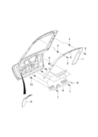 INTERIEUR [GARNISSAGE DE PORTE] Chevrolet Nubira (J150) [GEN] GARNISSAGE DE HAYON I  (7231) (LH)