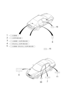 BODY&EXTERIOR [MOLDING PARTS] Chevrolet Nubira (J150) [GEN] LABEL&STICKER  (6670) (LH)