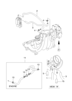FUEL&ENGINE CONTROL [AIR INTAKE&EXHAUST PIPE] Chevrolet Nubira (J150) [GEN] VACUUM HOSE(FAM II SOHC)  (2452)