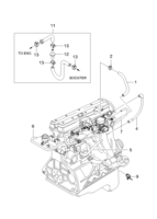 FUEL&ENGINE CONTROL [AIR INTAKE&EXHAUST PIPE] Chevrolet NUBIRA (J150) [EUR] VACUUM HOSE(FAM II DOHC)  (2453)
