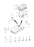 ELECTRICAL EQUIPMENTS [BATTERY&FUSE] Chevrolet Nubira (J150) [GEN] FUSE/RELAY/CONTROL UNIT  (5620) (RH)