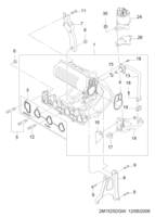 MOTOR [COLECTOR DE ADMISSÃO&ESCAPE] Chevrolet Spark + Matiz (M200) [GEN] COLECTOR DE ADMISSÃO  (1525)