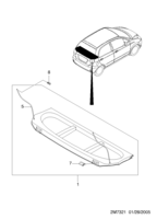 INTERIOR [HEADLINING] Chevrolet Spark + Matiz (M200) [GEN] SHELF BACK PANEL II  (7321)