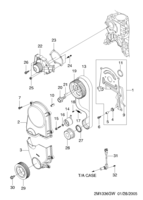 ENGINE [CYLINDER HEAD] Chevrolet Spark + Matiz (M200) [GEN] TIMING COVER(T4)  (1336)