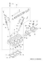 ENGINE [CYLINDER HEAD] Chevrolet MATIZ + SPARK (M200) [EUR] CYLINDER HEAD  (1315)