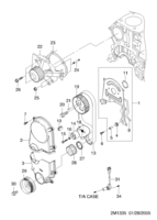 ENGINE [CYLINDER HEAD] Chevrolet Spark + Matiz (M200) [GEN] TIMING COVER  (1335)