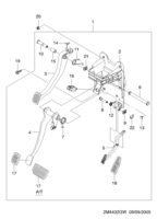 CHASSIS [PEDAL&CLUTCH SYSTEM] Chevrolet MATIZ + SPARK (M200) [EUR] BRAKE PEDAL  (4432)