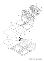 INTERIOR [FLOOR LINING] Chevrolet MATIZ + SPARK (M200) [EUR] FLOOR CARPET  (7610)